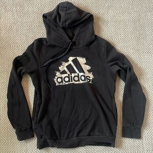 Adidas black logo hoody